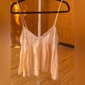 Free People Peach Lace Camisole